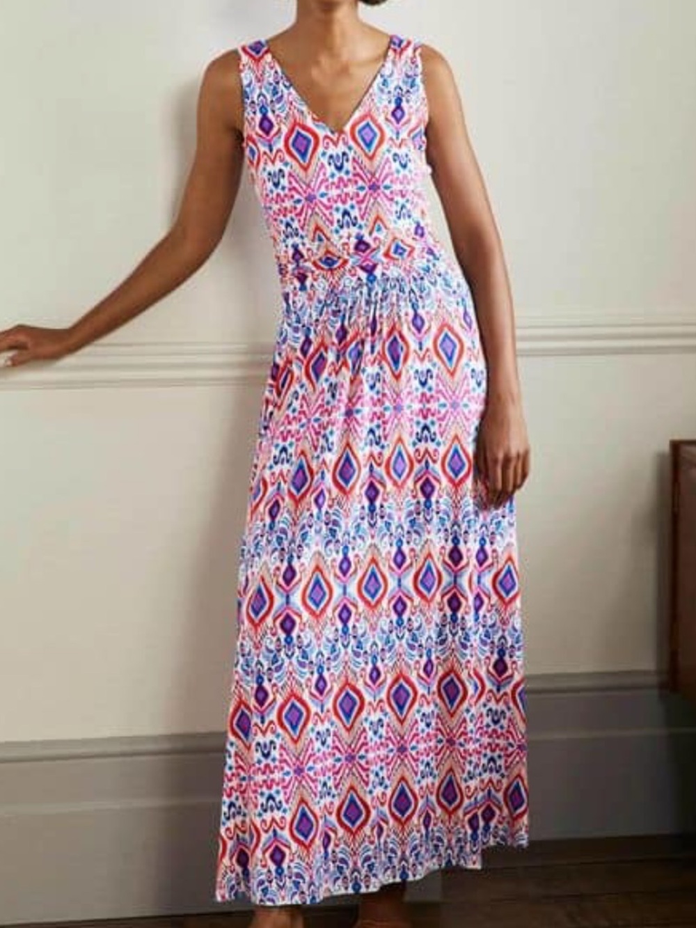 Boden V Neck Sleeveless Summer Dress Size US 10R